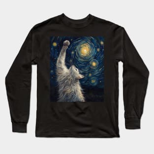 Cat Starry Night Melody Long Sleeve T-Shirt